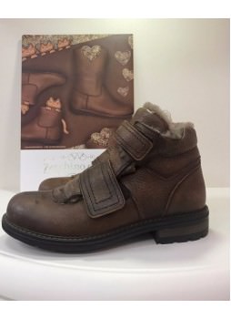 Ботинки Zecchino d'orо (мальчик) (натуральная кожа и мех, прошиты ручной стежкой )