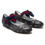 ТУФЛИ MONNALISA CHIC ( мягкая кожа , бант на резинке