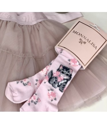 КОЛГОТКИ MONNALISA BEBE  (РОЗОВЫЕ)